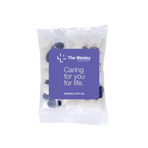 The Wesley Hospital Mini Jelly Beans in 50gram Cello Bag