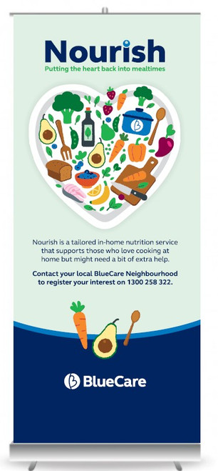 BlueCare NOURISH Pull Banner (MADE TO ORDER)