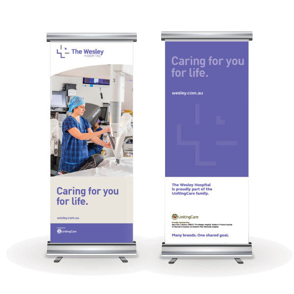 FOR HIRE - The Wesley Hospital Pull Up Banners