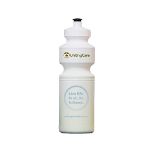 UnitingCare 750ml Water Bottle (Plastic) - MADE TO ORDER