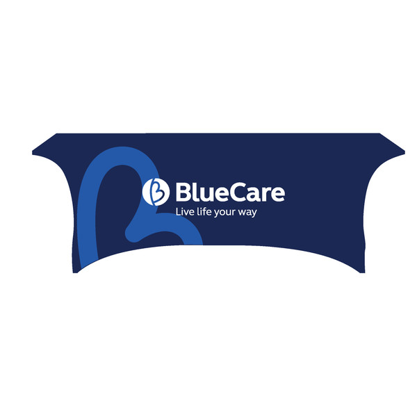 FOR HIRE - BlueCare 6 Foot Stretch Tablecloth