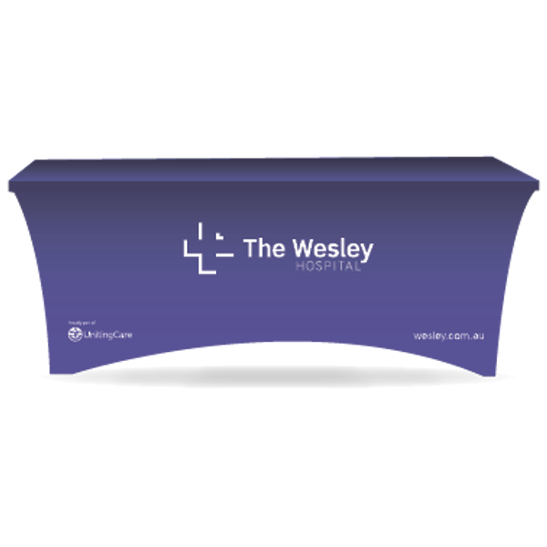 FOR HIRE - The Wesley Hospital 6 Foot Stretch Tablecloth