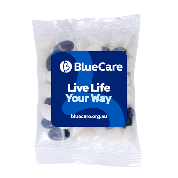 BlueCare Mini Jelly Beans in 50gram Cello Bag