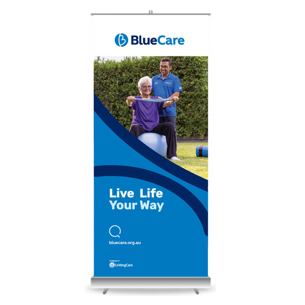 FOR HIRE - BlueCare Pull Up Banner STYLE C