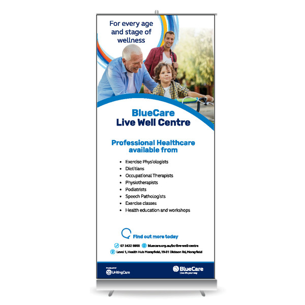 FOR PURCHASE - BlueCare Pull Up Banners - Style F