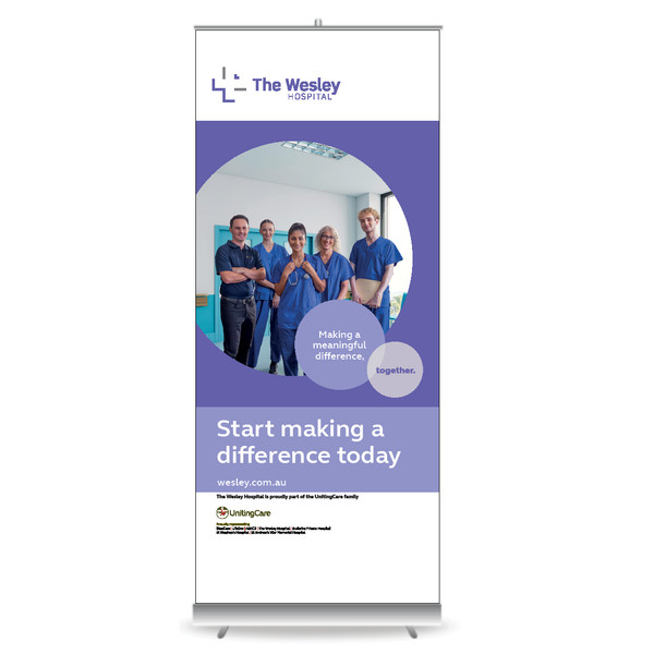 FOR PURCHASE - The Wesley Hospital Pull Up Banners - Style D