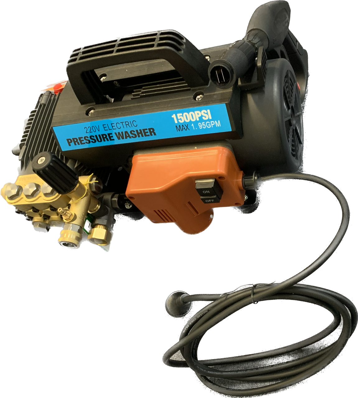 Canpump Portable Electric Pressure Washer 2 hp Motor 230 V, Triplex Pump