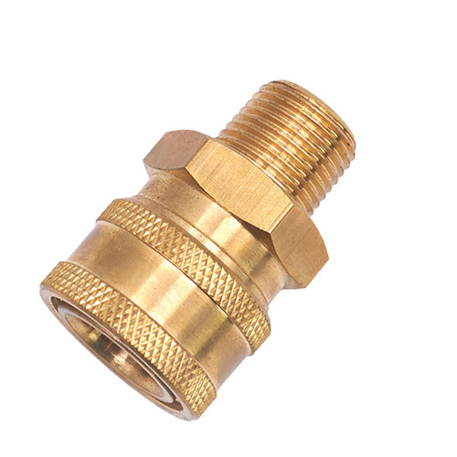 1/4-in Male NPT to 1/4-in Quick-Connect Socket Brass Adapter