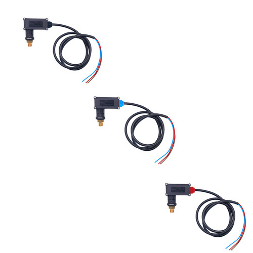 P.A. PR16: 1/4-in M Pressure Switch, 3650 psi, Black/Red/Blue