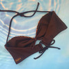 All over sequins shimmery Leopard soft bandew bikini top. Size 34-36/A-B