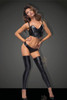 Noir Handmade Woman Stockings + Panties in Powerwetlook