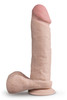 DR. SKIN PLUS 9 INCH THICK POSABLE DILDO WITH BALLS VANILLA