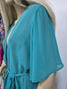 Sheer kimono with bell sleeves and split sides Size: S/M