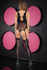 Fancy Suspender Bodystocking Black Fancy Suspender Bodystocking Black