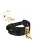Heart Lock & Key Collar Black/Gold