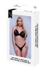 Baci 2Pc Peekaboo Bra & Crotchless G-String Set Black 