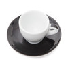 Verona Black Striped Espresso Cup and Saucer - 2.5oz - Set of 6