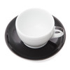 Verona Black Striped Cappuccino Cup and Saucer - 6.1oz - Set of 6