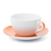 Verona Orange Striped Latte Cup and Saucer - 11.8oz - Set of 6 Verona Orange Striped Latte Cup and Saucer - 11.8oz - Set of 6