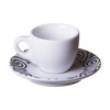 ancap italian porcelain demitasse cup with decorated saucer