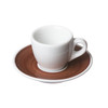 italian porcelain espresso cup and saucer brown
