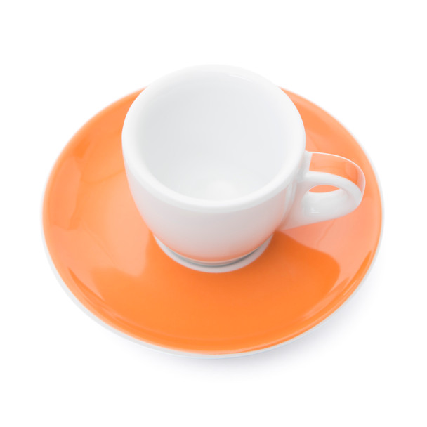 Verona Orange Striped Espresso Cup and Saucer - 1.9oz - Set of 6