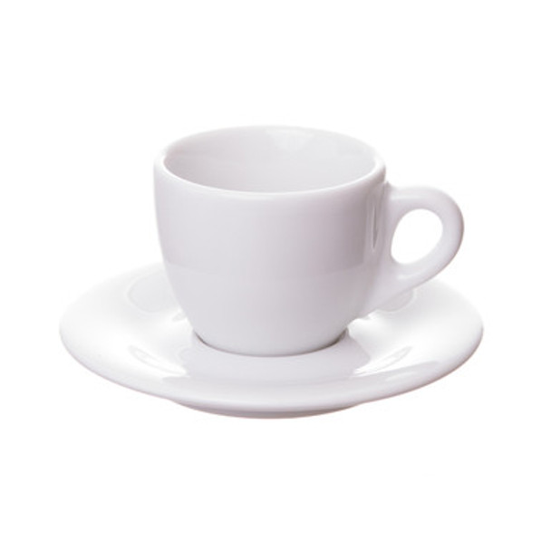 italian demitasse cup on porcelain saucer