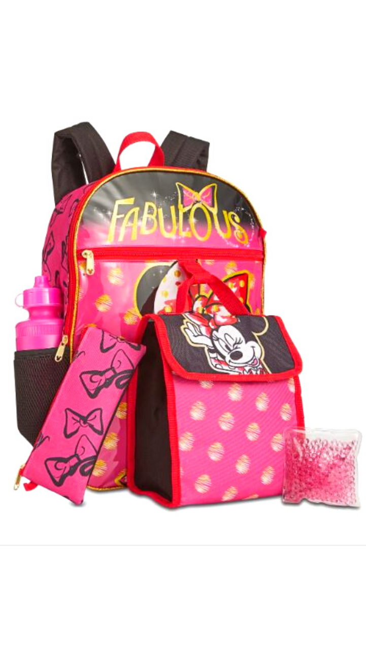 Disney Minnie Mouse Girl Pink 3pk Snack Bags (Ellie Snack bag 3pk)