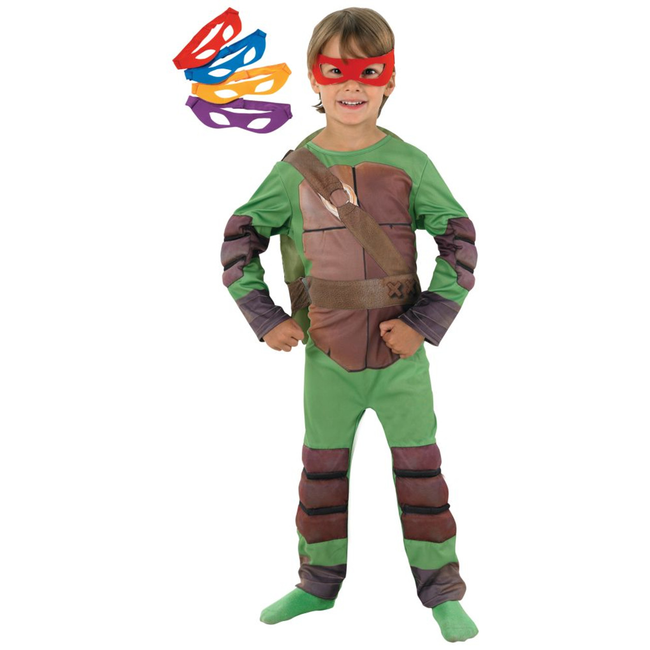 TEENAGE MUTANT NINJA TURTLES DELUXE COSTUME KIDS TMNT BOYS FANCY DRESS  OFFICIAL