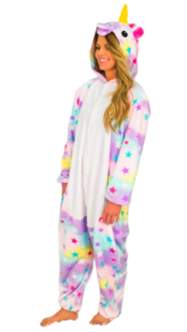 Unicorn Multi Rainbow Onesie for Adults