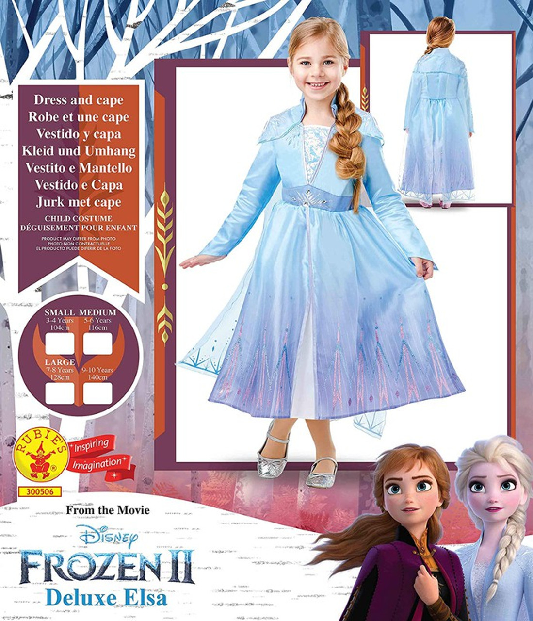 Kids' Disney Frozen Elsa Purple Snow Queen Dress Halloween Costume,  Assorted Sizes | Party City