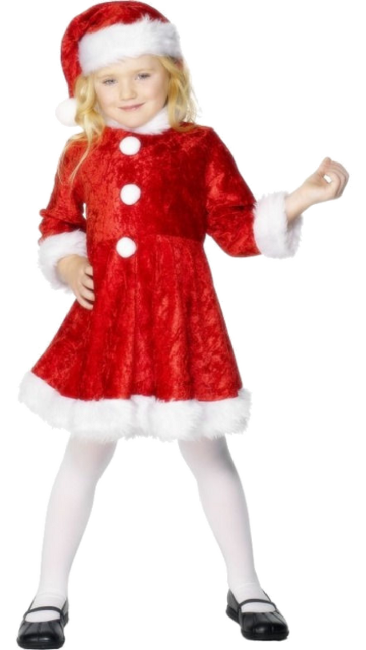 IBTOM CASTLE Christmas Dress for Kids Women Girls Gingham Dresses + Velvet  Cape Mrs Santa Claus Fancy Dress Up Costume