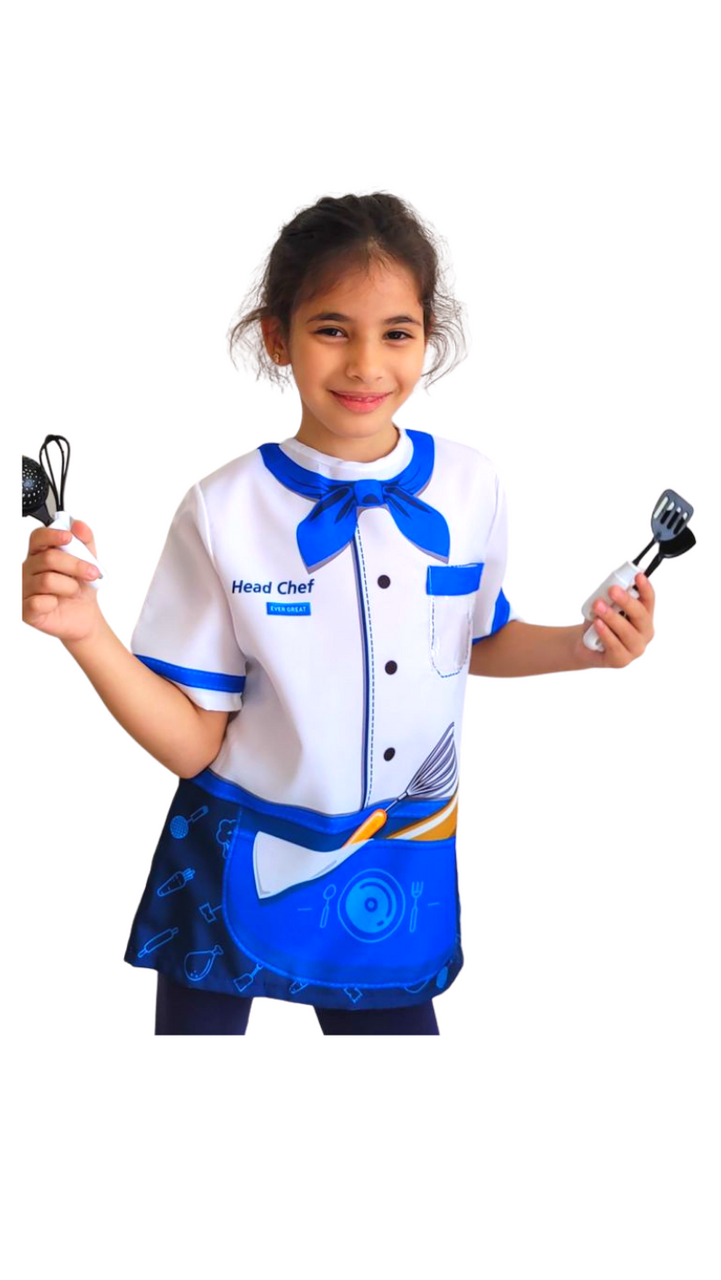 Chef Shirt Kids Costume - 7 Pieces Set | Shopzinia