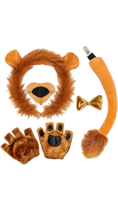 Lion Ears Headband and Tail Set Accessories for Children and Adults Lion Ears Headband and Tail Set Accessories for Children and Adults