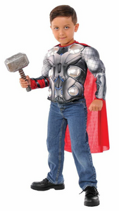 Thor Muscle Chest Shirt & Hammer for Kids Thor Muscle Chest Shirt & Hammer for Kids
