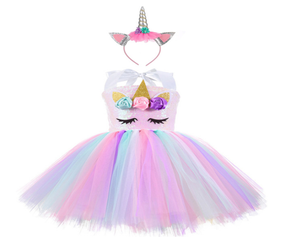 Headdress Unicorn Dress Costume for Kids Headdress Unicorn Dress Costume for Kids
