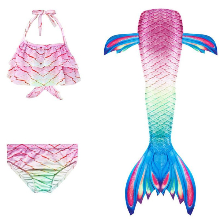 Pink Fantasy Mermaid Tail for Swimming Girls Swimsuit