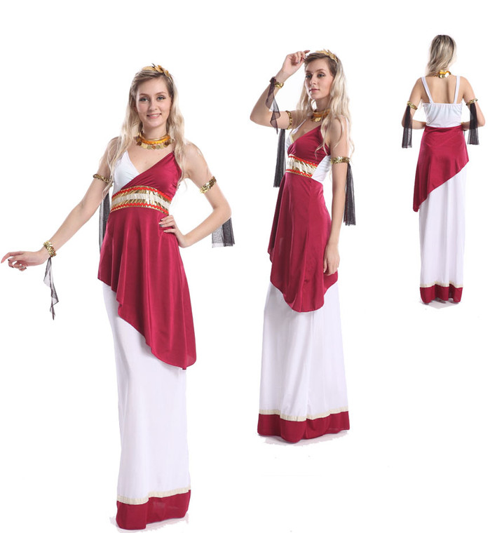 Women Adult Greek Roman Goddess Toga Empress Fancy Dress Party