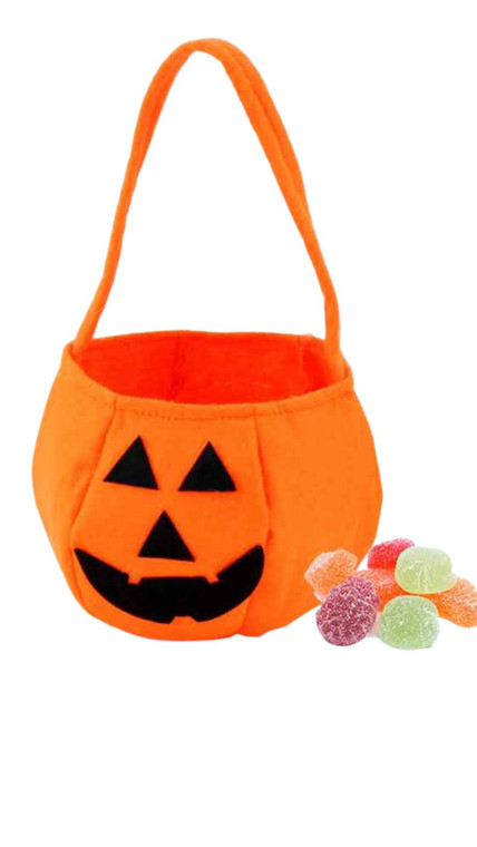 Halloween Pumpkin Candy Bag for Kids Halloween Party Favor Bags with Handles Halloween Candy Basket Pumpkin Bucket Halloween Party Supplies Decorations for Boys Girls