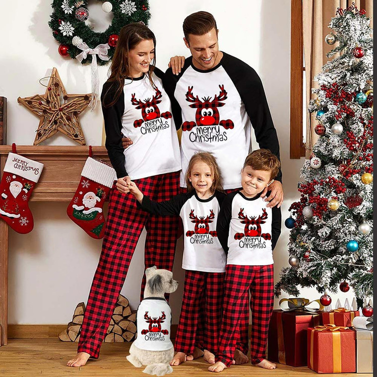 Family Christmas Pajamas Matching Sets Christmas Sleepwear Parent-Child