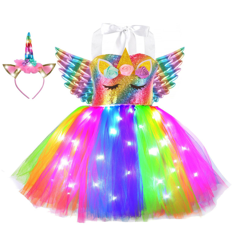 TUTU Skirt Children's Wings With Lights