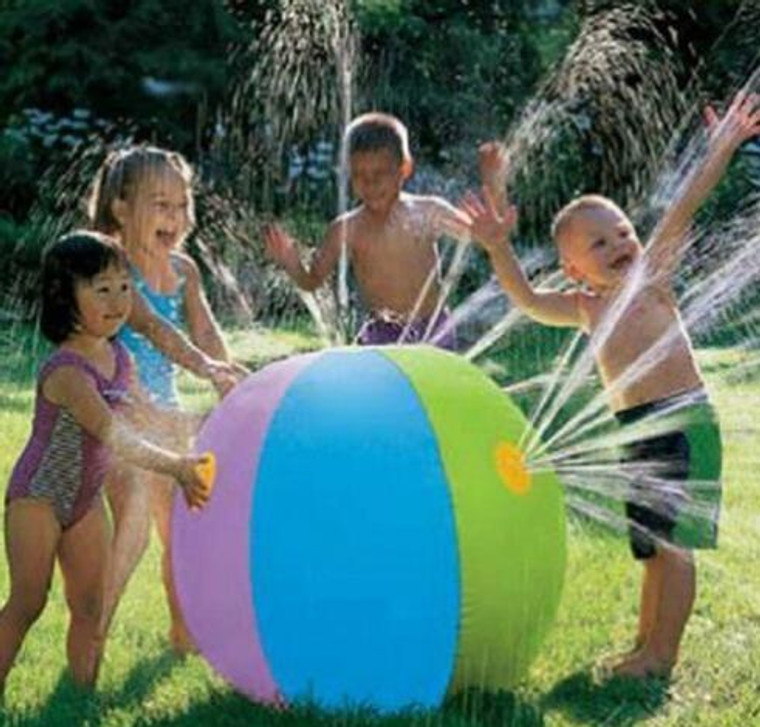 Inflatable Spray Water Ball Childrens Summer Play Smash Funny Toy