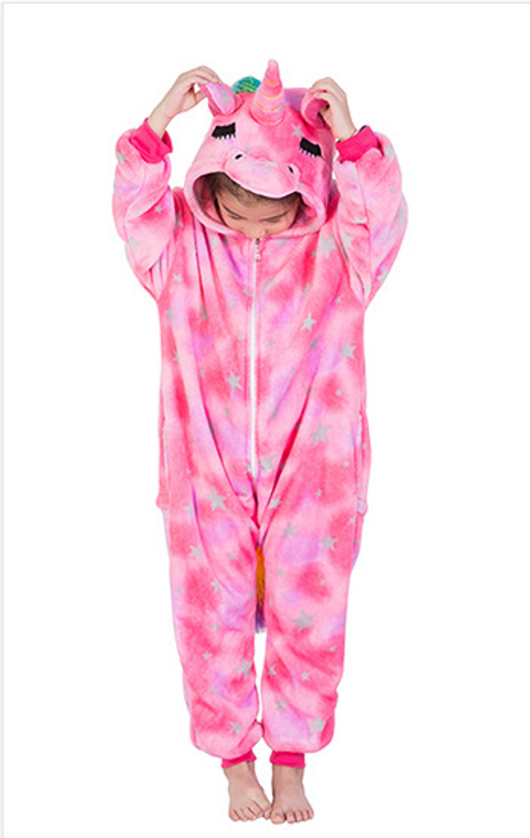 Unicorn Pajamas Onesie Pink for Kids