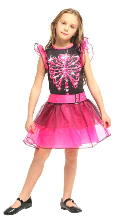 Skeleton Pink Princess Dress