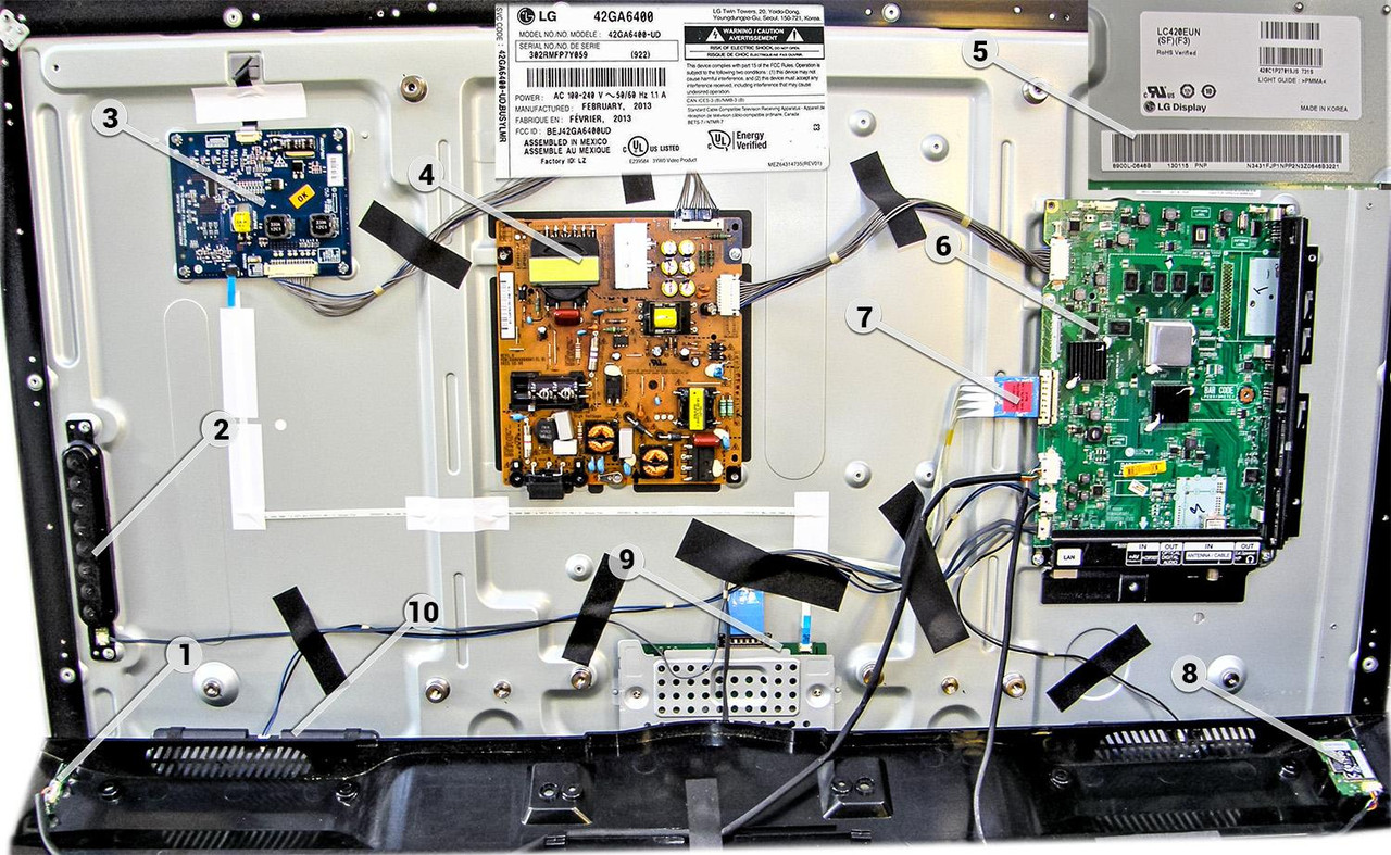 TV LG42GA6400 parts EBR76466204, 6870c0432a, 3PHCc20006c, WN8122E1