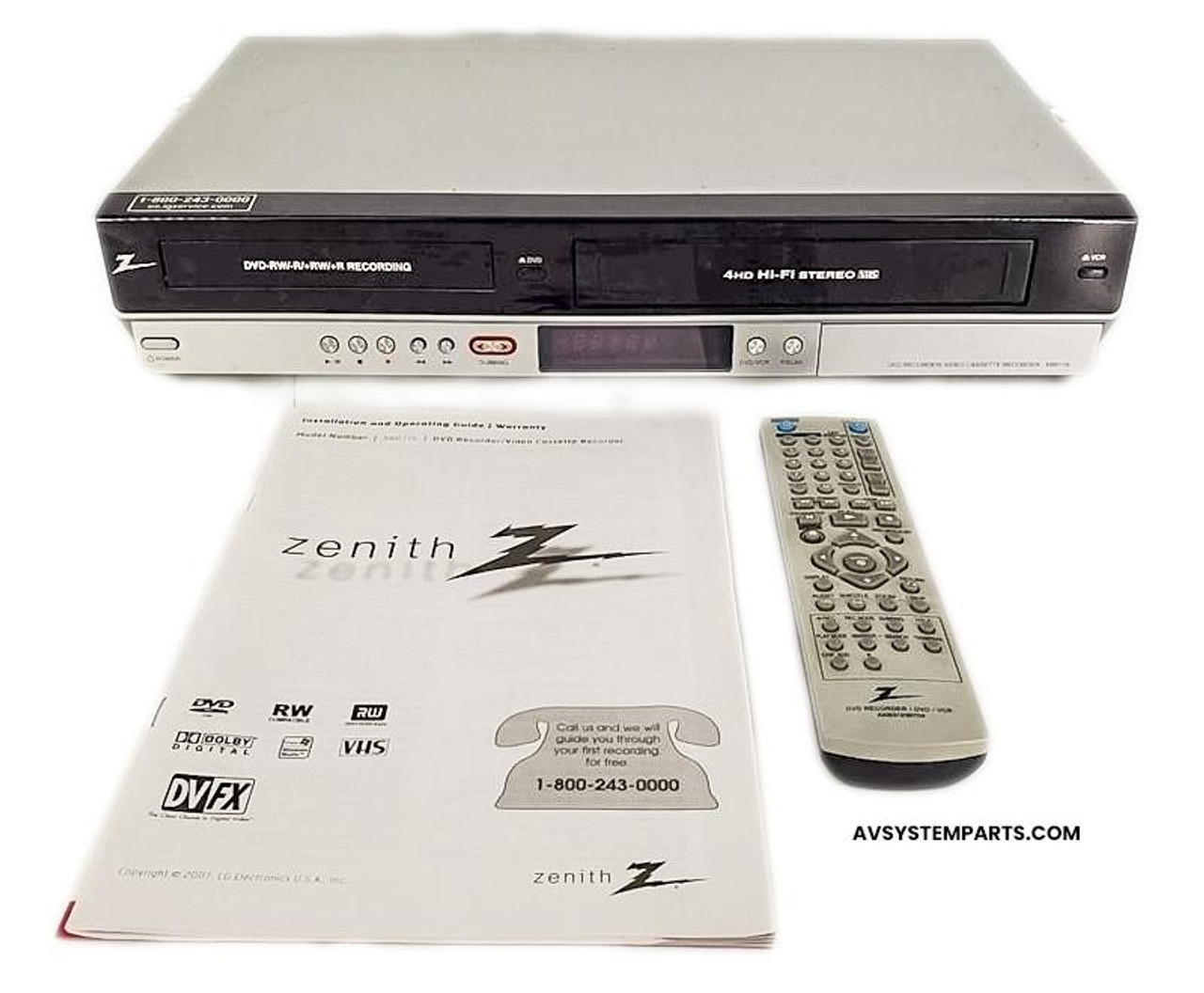 LG/Zenith XBR716 Multi-Format DVD Recorder/VCR Video Player Recorder