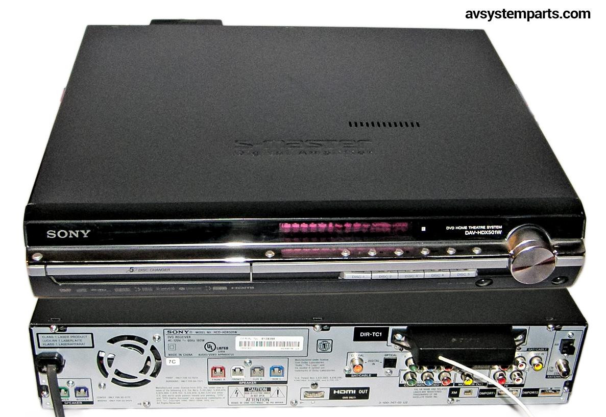 Sony HCD-HDX500,HCD-HDX501 5.1 Ch. 1000W 5 Disk CD/DVD Home Theater ...