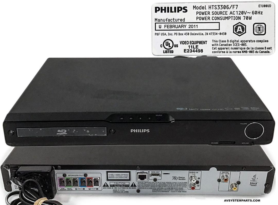 Philips HTS3306/f7 WiFI 3D Blu Ray Home Theater system player