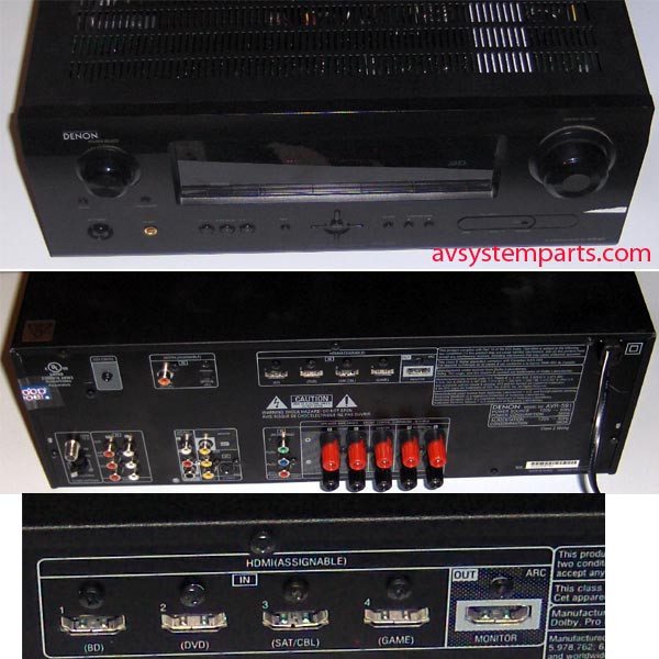 Denon AVR-591 3D BD A/V Surround Receiver 4-IN HDMi 5.1Ch 120Wx5