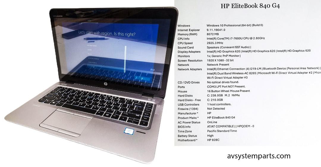 HP ELITE BOOK 840 G4 i7